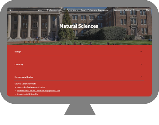 Purpose section of website